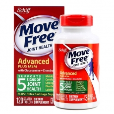 美国Schiff Move Free氨糖软骨素绿瓶盒加强型维骨力