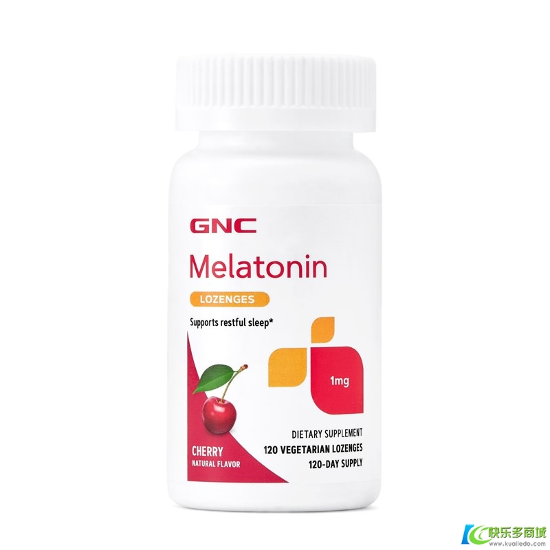 美国GNC melatonin褪黑素含片樱桃味