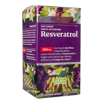 美国GNC红酒精华胶囊/ ResVitale Resveratrol 白藜芦醇 500MG 60