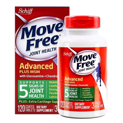 美国Schiff Move Free氨糖软骨素绿瓶加强型维骨力
