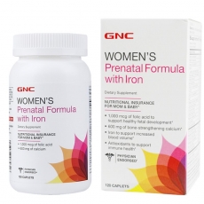 美国GNC孕妇复合维生素含铁配方120粒