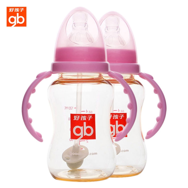 好孩子婴儿奶瓶 宝宝奶瓶仿真乳感标准口径120ml2件装A10468